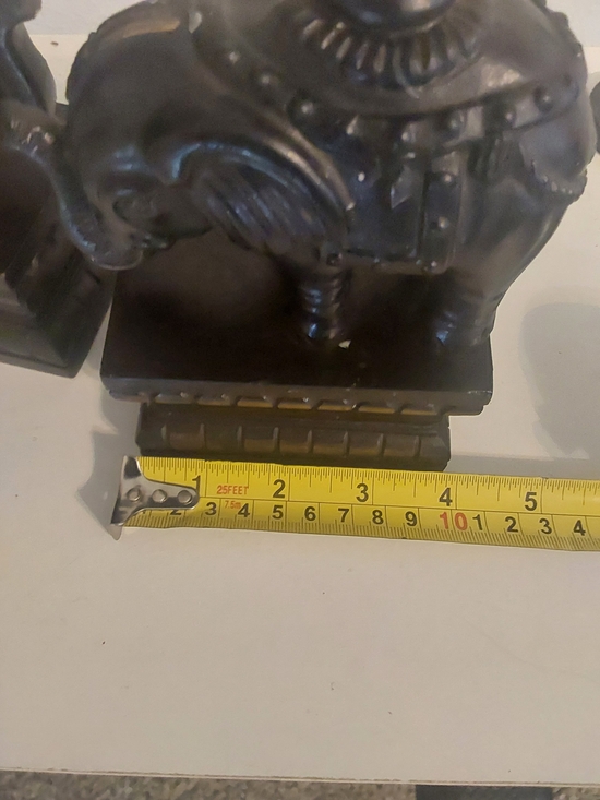 Vintage Heavy Brass Elephant With Mother of Pearl Looking  Solid Patinaed Brass Elephant Candleholders. Set Of 2